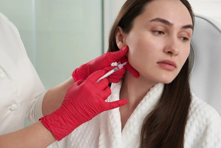 cosmetologist makes lipolytic injections burn fat chin against double chin 130111 4557